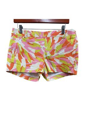 J Crew Women's Tropical Print Stretch Cotton Shorts Size 6